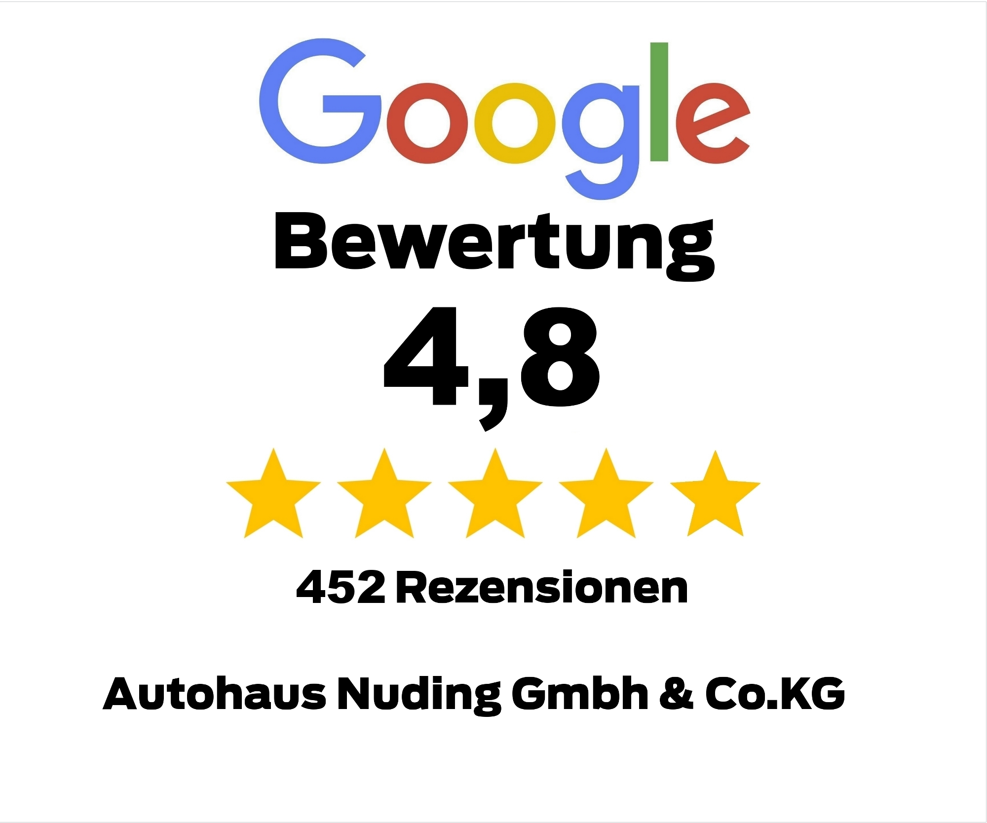 Google Bewertung | Ford Autohaus Nuding